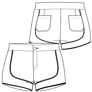 Fashion sewing patterns for LADIES Shorts Short 7077